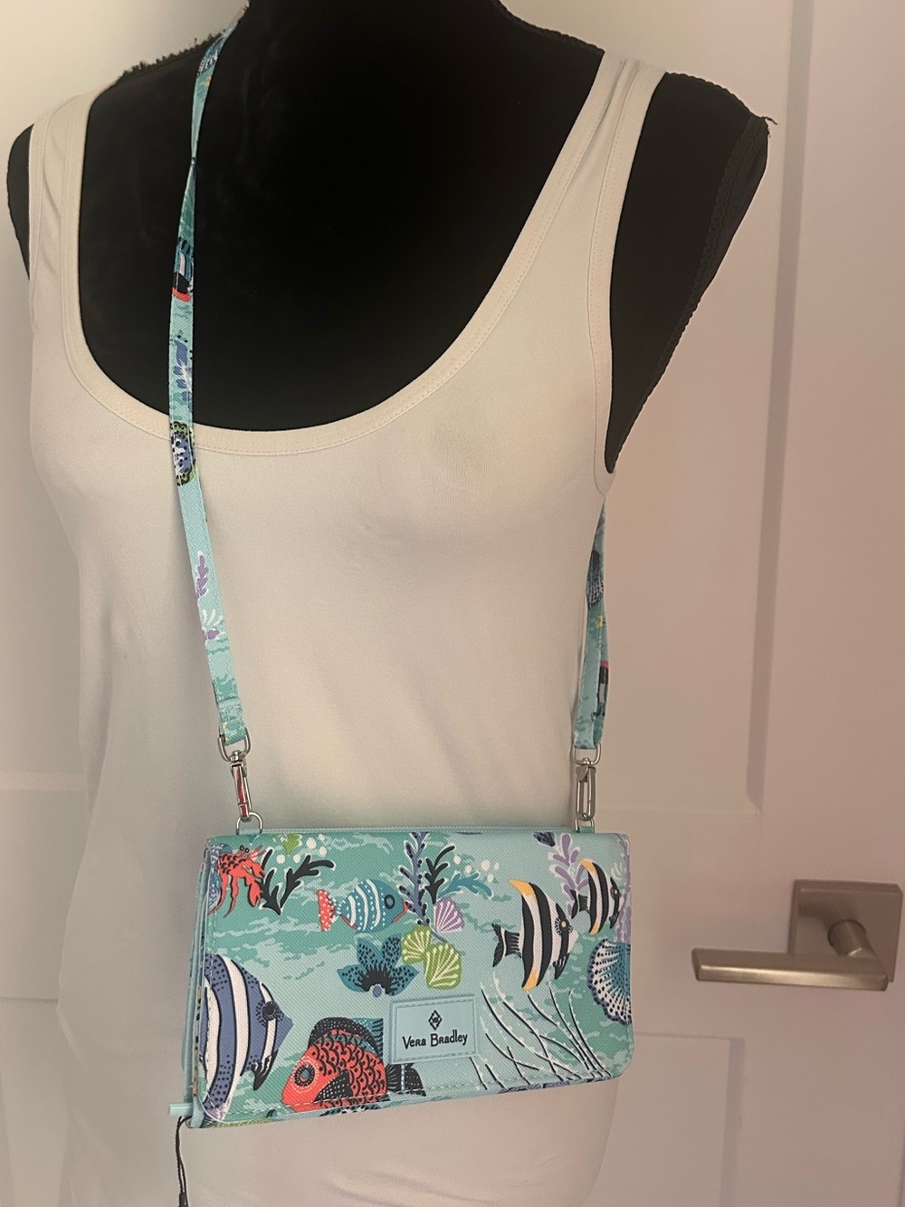 Vera Bradley Lighten Up RFID Wallet Crossboy Bag NWT